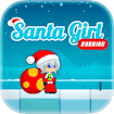 Santa Girl Running